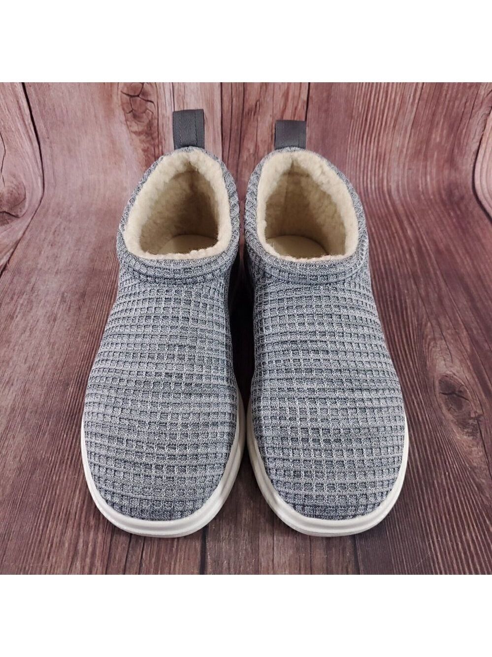 Lusso Cloud Unisex M8 W10 Guru Sherp Gray Waffle Chukka Slip On Slippers Shoes - Picture 4 of 16